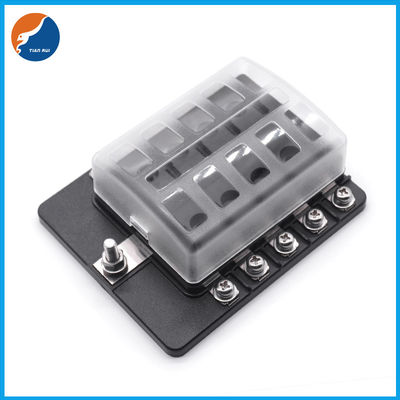 PC Cover Screw 112g Fuse Blocks 10 Way Blade Fuse Box مع مؤشر LED