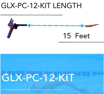 GLX-PC-12-KIT مستشعر درجة حرارة حمام السباحة بالثرمستور والهواء الشمسي مع كابل 15 قدمًا