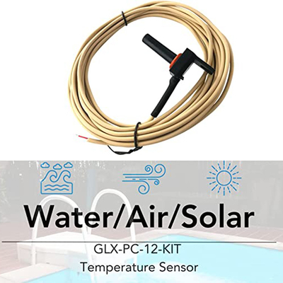 GLX-PC-12-KIT مستشعر درجة حرارة حمام السباحة بالثرمستور والهواء الشمسي مع كابل 15 قدمًا
